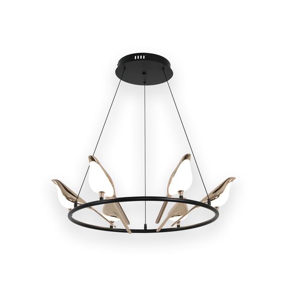 Kink Light 08446-6A,33 Люстра Арси черный/золото d65 h150 Led 6*10W (4000K)