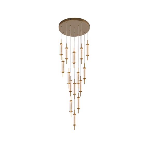 Kink Light 07522-15A,36 Подвес Данли латунь d50 h500 Led 45w (3000K)