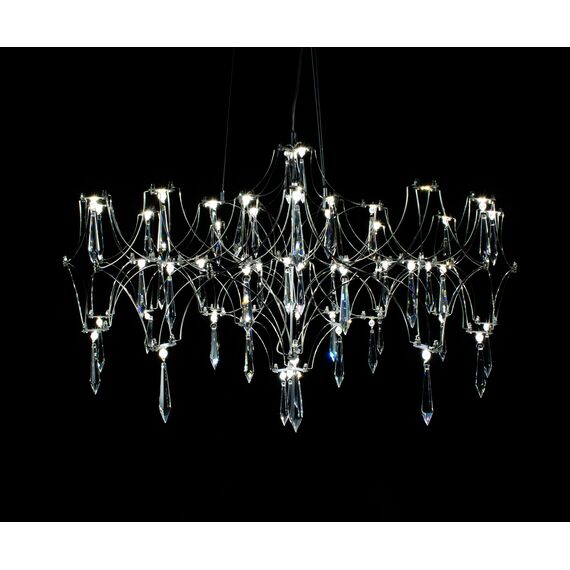 Kink Light 07882-63,02(21) Люстра диммируемая Галанта хром d63 h144 Led 36*0,5W (3000-6000K) с пультом ДУ