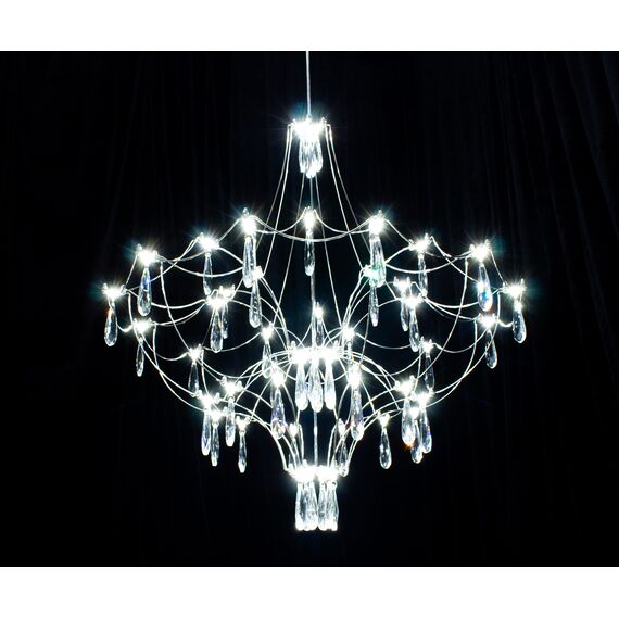 Kink Light 07884-70,02(21) Люстра диммируемая Галанта хром d70 h183 Led 51*0,41W (3000-6000K) с пультом ДУ