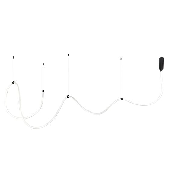 Kink Light 08031K-500,19(3000-6000K) Подвес диммируемый Венди черный L500 d2,2 Led 120W (3000-6000K) с пультом ДУ