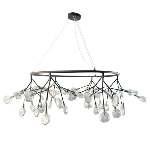 Kink Light 07521-54A,19(21) Люстра Ветта черный (прозрачные плафоны) d115 h160 G4 54*2W (Led лампы в комплекте, 4000K)