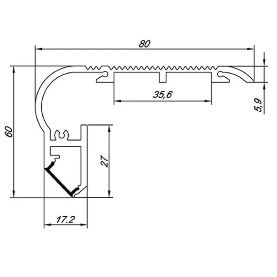 Donolux DL18508 Black Накладной профиль для лестниц, изображение 4
