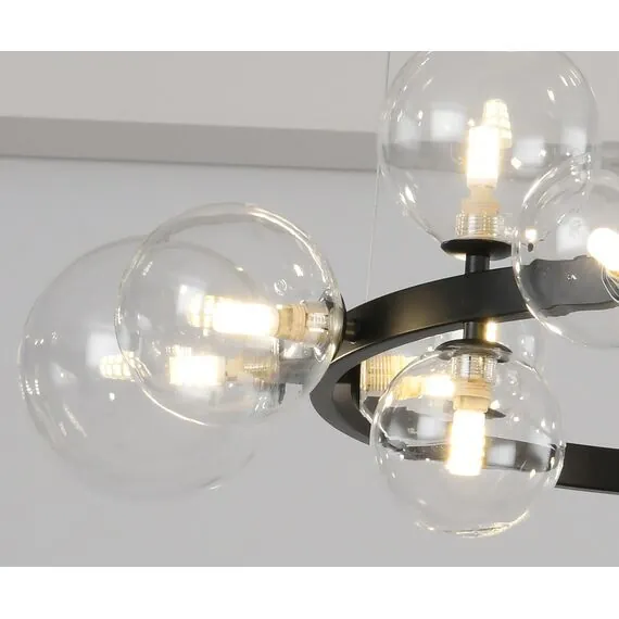 Kink Light 09408-15,19 Люстра Иона черный d85 h200 G9 15*5W (Led лампы в комплекте 4000К) 2 типа крепления, изображение 4