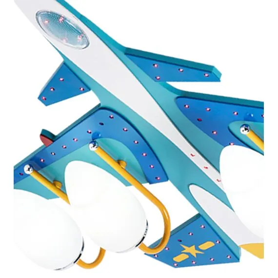 Kink Light 074504 Светильник Бомбардировщик голубой w80*70 h20 E14 4*40W+Led 70*0.05W с пультом ДУ, изображение 2