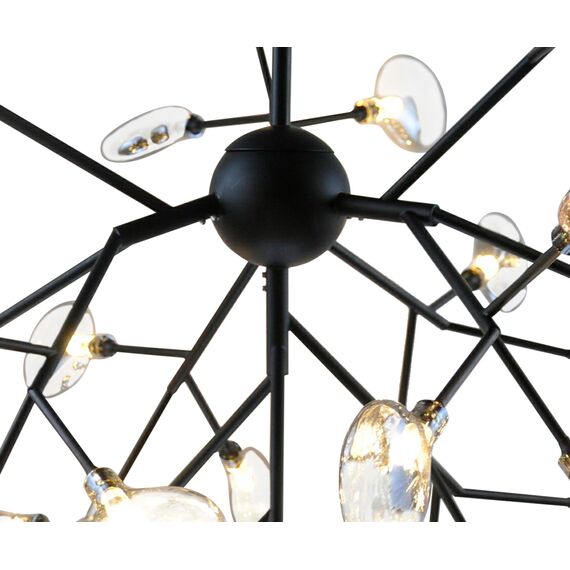 Kink Light 07521-36,19(21) Люстра Ветта черный (прозрачные плафоны) d72 h157 G4 36*2W (Led лампы в комплекте, 4000K), изображение 2