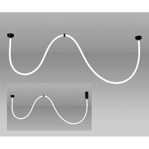 Kink Light 08031-300,19 Подвес Венди черный L300 d2,2 Led 72w (4000K), изображение 2