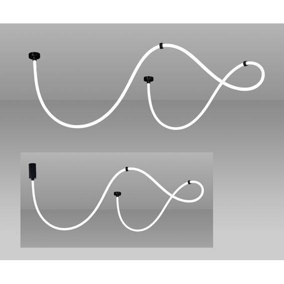 Kink Light 08031-400,19 Подвес Венди черный L400 d2,2 Led 96w (4000K), изображение 2