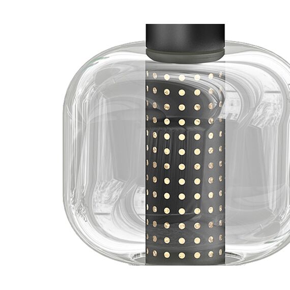 Kink Light 07710-T,19(21) Настольная лампа Гефо черный/прозрачный d26 h41 E27 1*40W, изображение 2