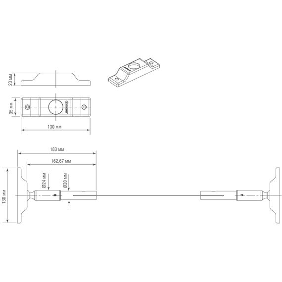 Donolux DL20331L6W10W Подвесная система ICON 60Вт,5500Лм,3000К,COF лента, изображение 4