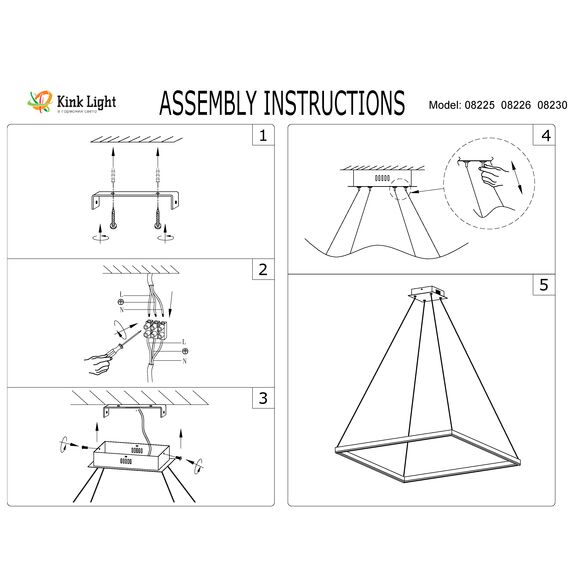 Kink Light 08226,01(4000K) Подвес Альтис белый w80*80 h150 Led 50W (4000K), изображение 2