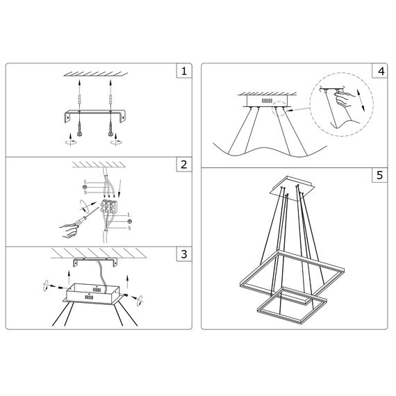 Kink Light 08229,19(4000K) Подвес Альтис черный h200 w80+60 Led 86W (4000K), изображение 2