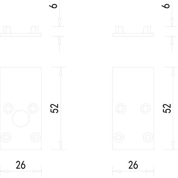Donolux Cap InW1 Боковая заглушка для встраиваемого шинопровода DLT2500InW, белая, с отверстием для токопровода, изображение 4