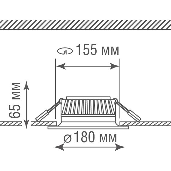 Donolux DL18891WB15W Светильник встраиваемый, 15W, 1400Lm,3000К, изображение 4