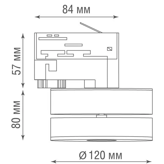 Donolux DL18958R25W1BTrack Светодиодный светильник для трехфазной шины, 25Вт, изображение 5