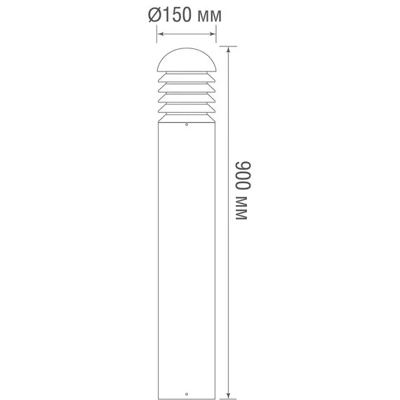 Donolux DL20503W18DG 900 Ландшафтный светильник IP65, D150xH900 мм, 18Вт, 3000К, темно-серый, изображение 5
