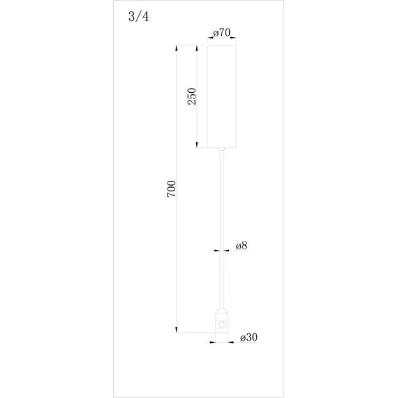 Donolux Power Connector H700 B DL20225 Адаптер с подводом питания на стойке, черный, изображение 4