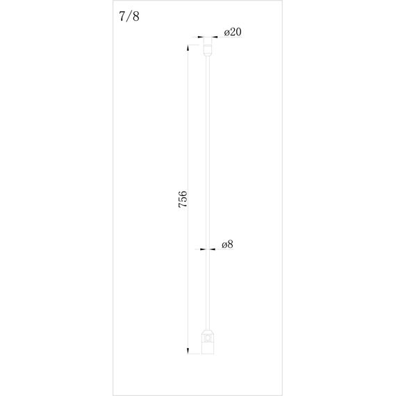 Donolux Single Stand H700-2 B DL20224 Стойка с одиночным фиксатором, D30xH760мм, черный, изображение 4