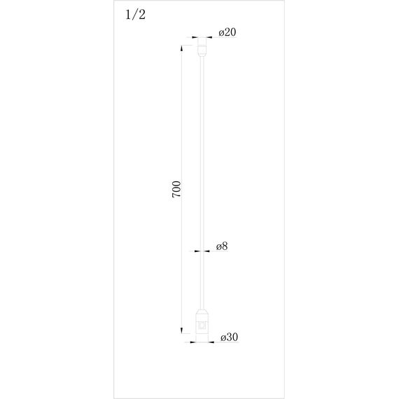 Donolux Single Stand H700 B DL20224 Cтойка с одиночным фиксатором, D30xH700 мм, черный, изображение 4