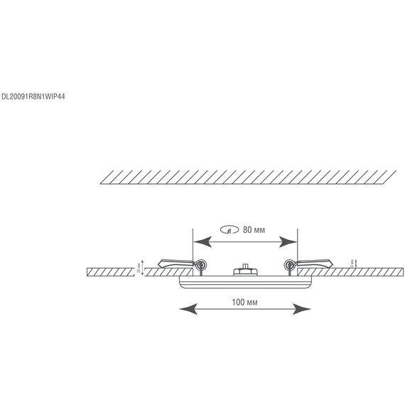Donolux DL20091R8N1W IP44 Влагозащитная встраиваемая светодиодная панель, 8Вт, изображение 5