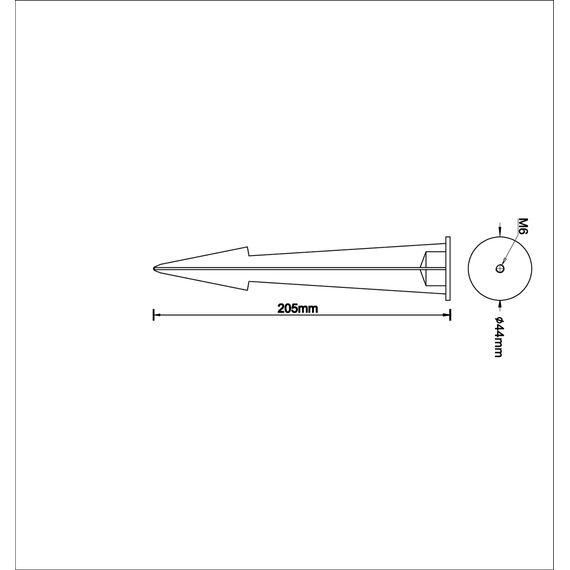 Donolux Spike205DG1 Основание пика, для установки в грунт св-в DL20521W8DG, DL20521W15DG, стоек Pillar326DG DL20523, Pillar900DG DL20523, изображение 4