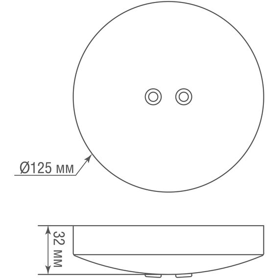 Donolux Ceiling cup DL20751Brass 2 Потолочная чаша с 2 отверстиями CASCATA, D120xH35 мм, латунь, изображение 4