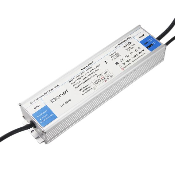 Donolux DNHF250V24DA Блок питания DALI,с функцией Push-Dim, PFC >0.95, 250Вт, изображение 3