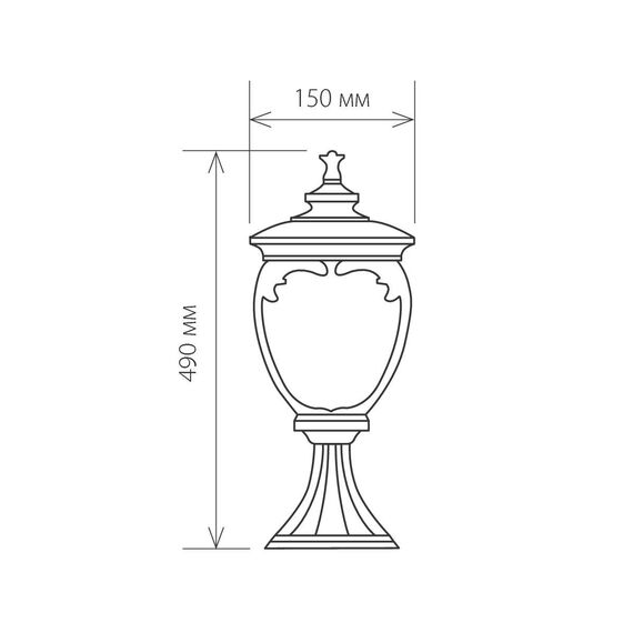 Elektrostandard a027999 GLYF-8024S Светильник садово-парковый черное золото, изображение 3