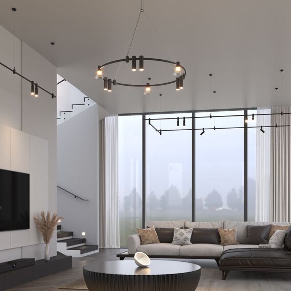 Elektrostandard a065428 85138/00 Шинопровод с тросовыми креплениями Round (черный) (800?) Esthetic Magnetic, изображение 4