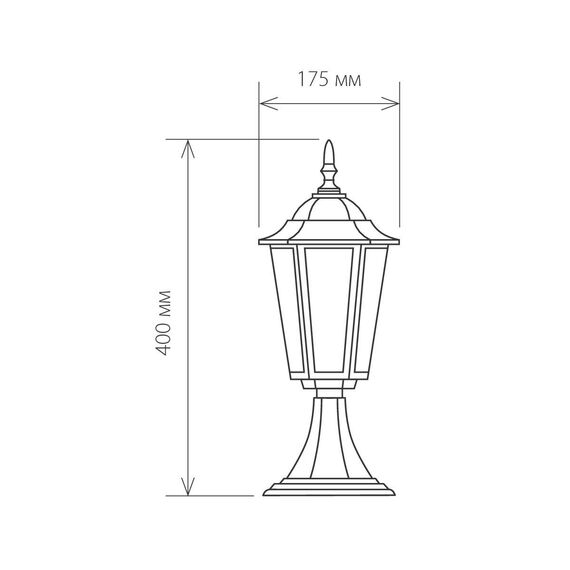 Elektrostandard a035743 GL 1004S Светильник садово-парковый 1004S черное золото, изображение 4