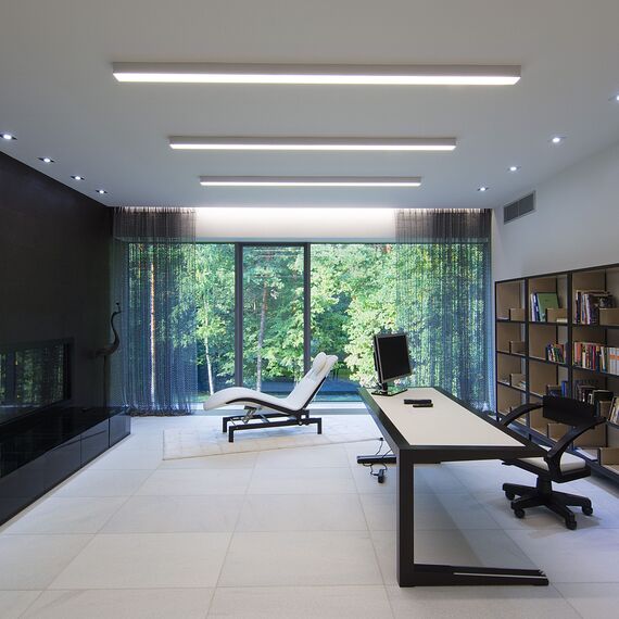 Elektrostandard a041480 101-100-30-103 Линейный светодиодный накладной односторонний светильник 103см 20W 3000K матовое серебро, изображение 3