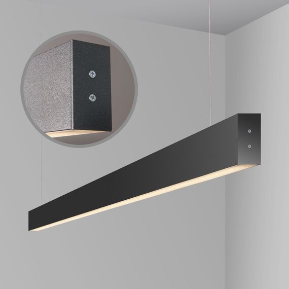 Elektrostandard a042942 101-200-40-103 Линейный светодиодный подвесной двусторонний светильник 103см 40W 3000K черная шагрень, изображение 4
