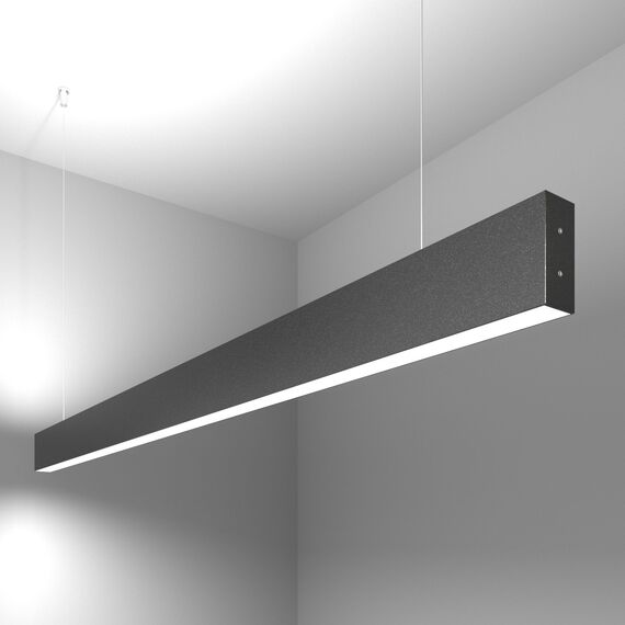 Elektrostandard a042947 101-200-40-128 Линейный светодиодный подвесной двусторонний светильник 128см 50W 6500K черная шагрень