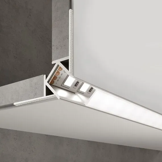 Elektrostandard a053635 LL-2-ALP015 Встраиваемый угловой алюминиевый профиль (внешний угол) для LED ленты (под ленту 9mm), изображение 2