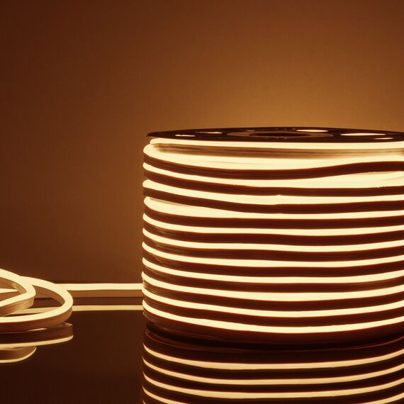 Elektrostandard a052995 LS001 220V Лента светодиодная Гибкий неон 9.6W 120Led 2835 IP67 3300K односторонний теплый белый, 50 м