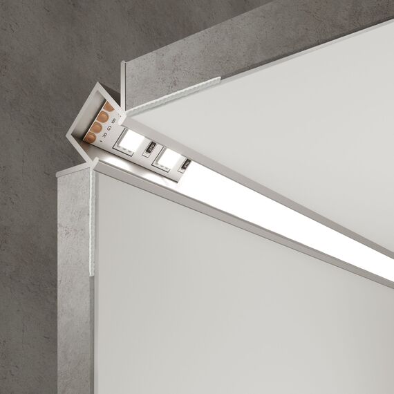 Elektrostandard a053634 LL-2-ALP014 Встраиваемый угловой алюминиевый профиль (внутренний угол) для LED ленты (под ленту 9mm), изображение 2