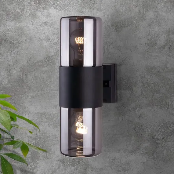 Elektrostandard a055636 35125/D Светильник садово-парковый Roil чёрный/дымчатый плафон, изображение 4