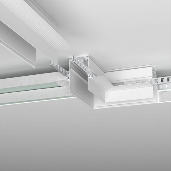 Elektrostandard a067501 Slim Magnetic Коннектор угловой для встраиваемого шинопровода под ГКЛ 12,5мм (белый) 85212/00