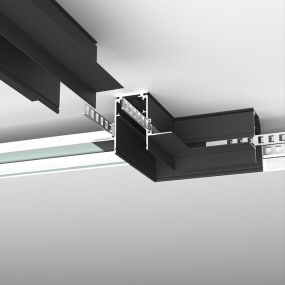 Elektrostandard a067508 Slim Magnetic Коннектор угловой для встраиваемого шинопровода под ГКЛ 9,5мм (черный) 85214/00
