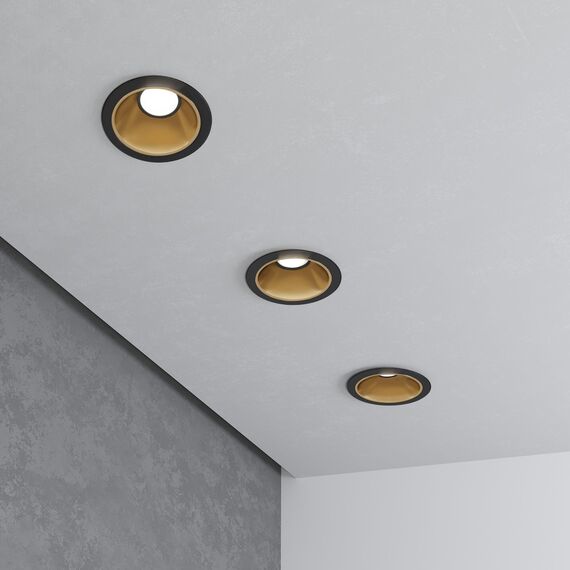 Elektrostandard a062939 Встраиваемый светодиодный светильник 25081/LED 8W 4200K чёрный золото, изображение 2