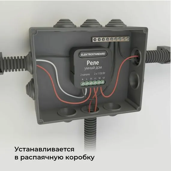 Elektrostandard a059326 76007/00 Реле Умный дом черный 2 канала * 1150W, изображение 6