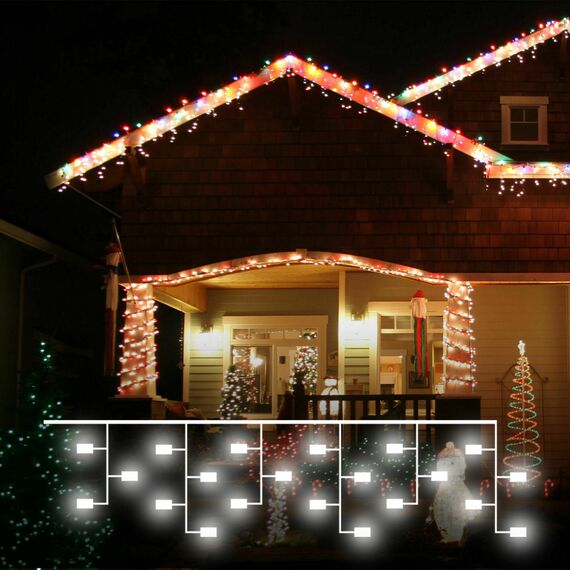 Eurosvet a060409 100-101 Гирлянда бытовая электрическая бахрома мульти с эффектом мерцания, изображение 6