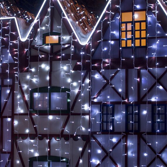 Eurosvet a044058 200-101 Гирлянда бытовая электрическая занавес белый с эффектом мерцания