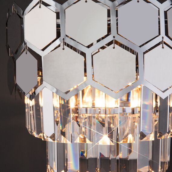 Eurosvet a055322 10124/2 Настенный светильник хром/прозрачный хрусталь Strotskis, изображение 4