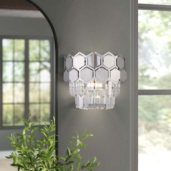 Eurosvet a055322 10124/2 Настенный светильник хром/прозрачный хрусталь Strotskis, изображение 5