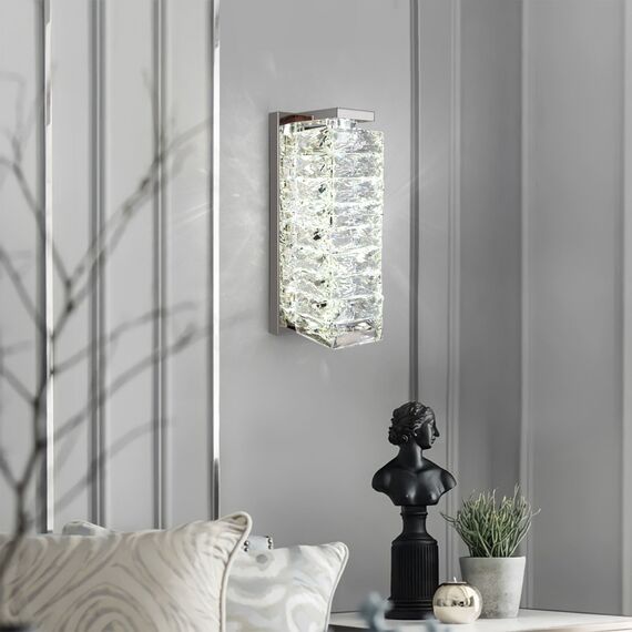 Eurosvet a065321 40259 LED Настенный светильник хром прозрачный хрусталь Strotskis, изображение 4