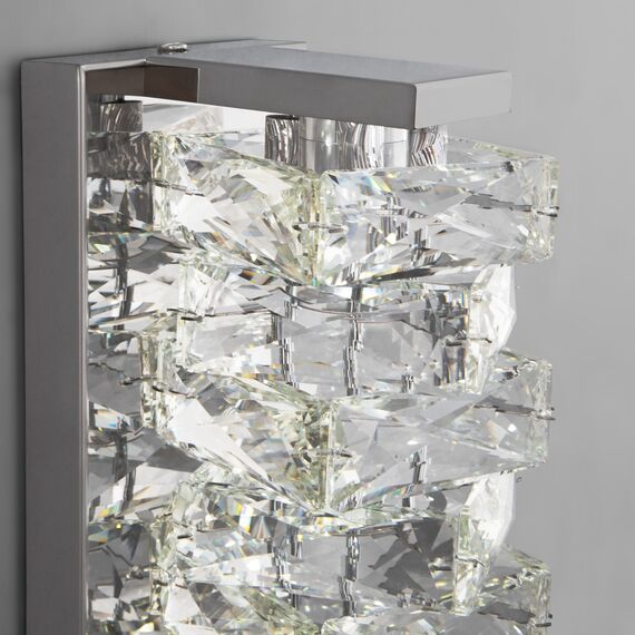 Eurosvet a065321 40259 LED Настенный светильник хром прозрачный хрусталь Strotskis, изображение 3