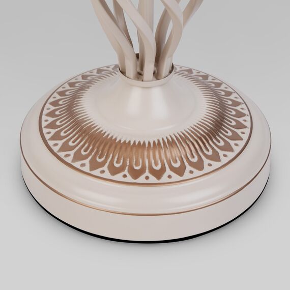 Eurosvet 00000079084 10054/1 Настольный светильник белый с золотом/прозрачный хрусталь Strotskis, изображение 4