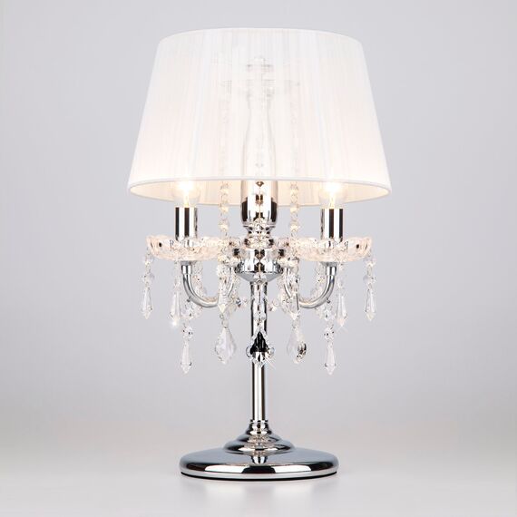 Eurosvet 00000057135 2045/3T Настольный светильник хром/белый