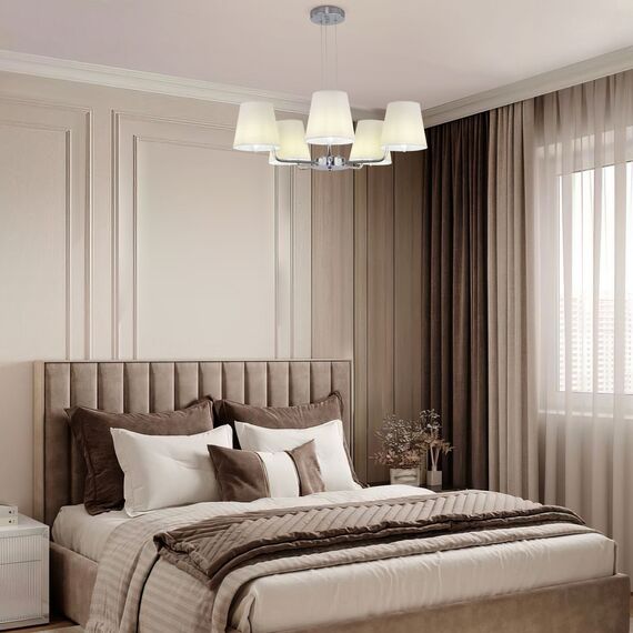 Eurosvet a065002 60155/5 Подвесной светильник хром, изображение 5